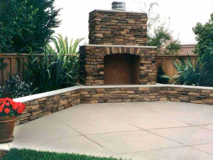 stone outdoor fireplace San Diego CA