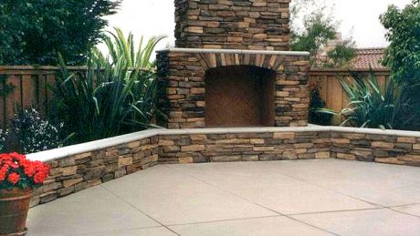 stone outdoor fireplace San Diego CA